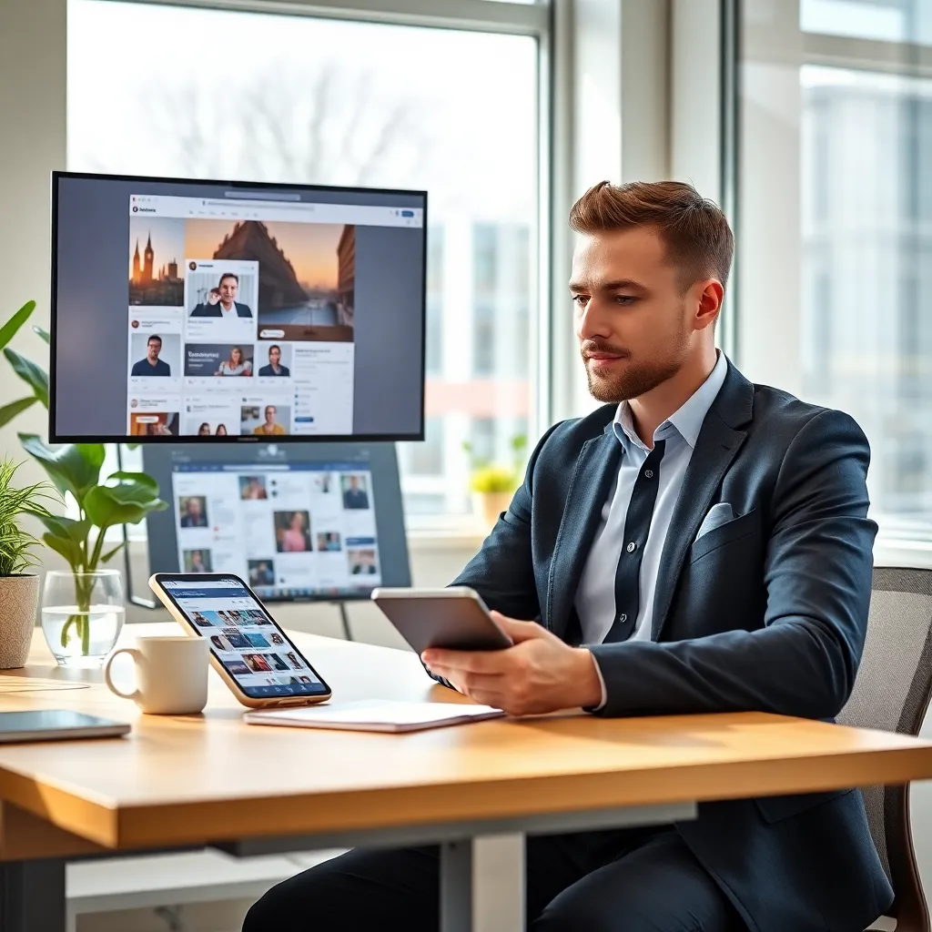 Nederlandse content creator aan het werk met camera en laptop
