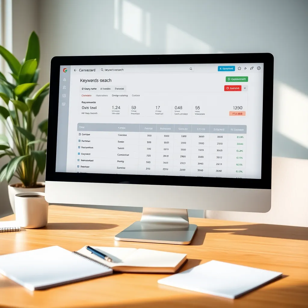 Zoekwoordenonderzoek voor Nederlandse website op computerscherm